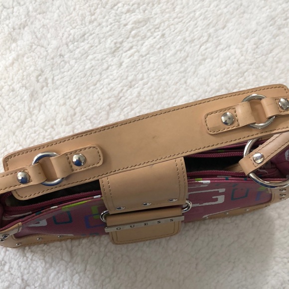 Vintage Guess “G” Pink Studded hobo - Picture 4 of 6